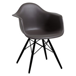 Vitra Eames DAW 43cm Armchair Mauve Grey / Black Maple